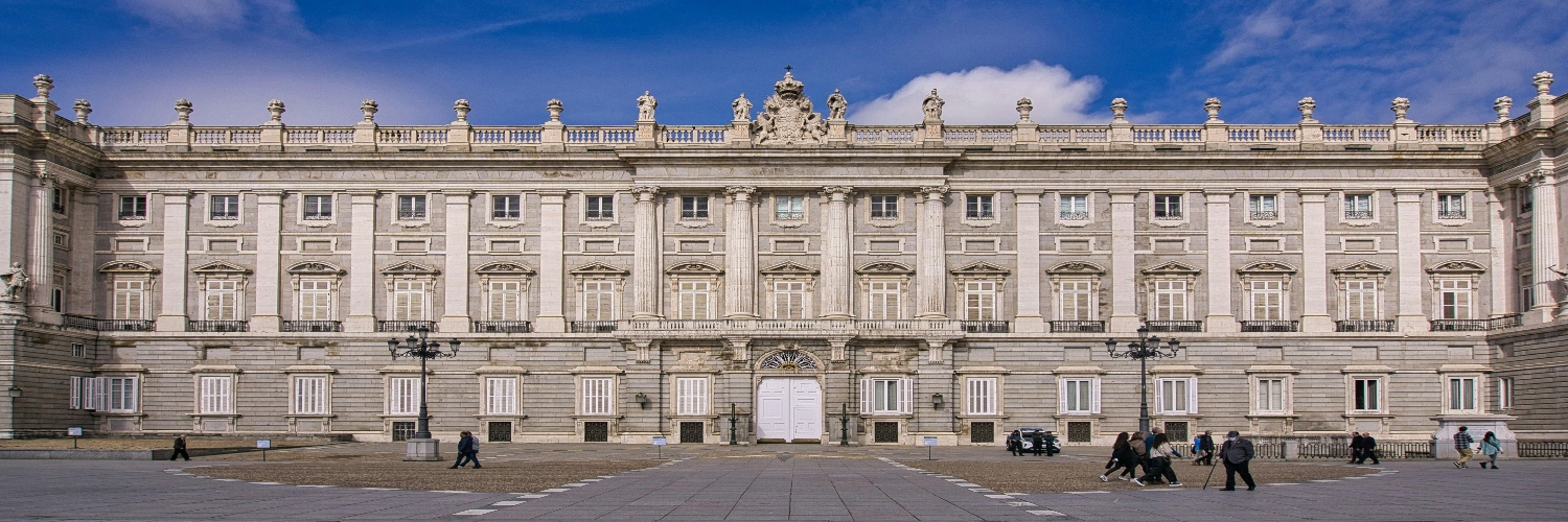 The Royal Palace of Madrid, a grand architectural marvel, showcasing Spain's royal heritage and history.